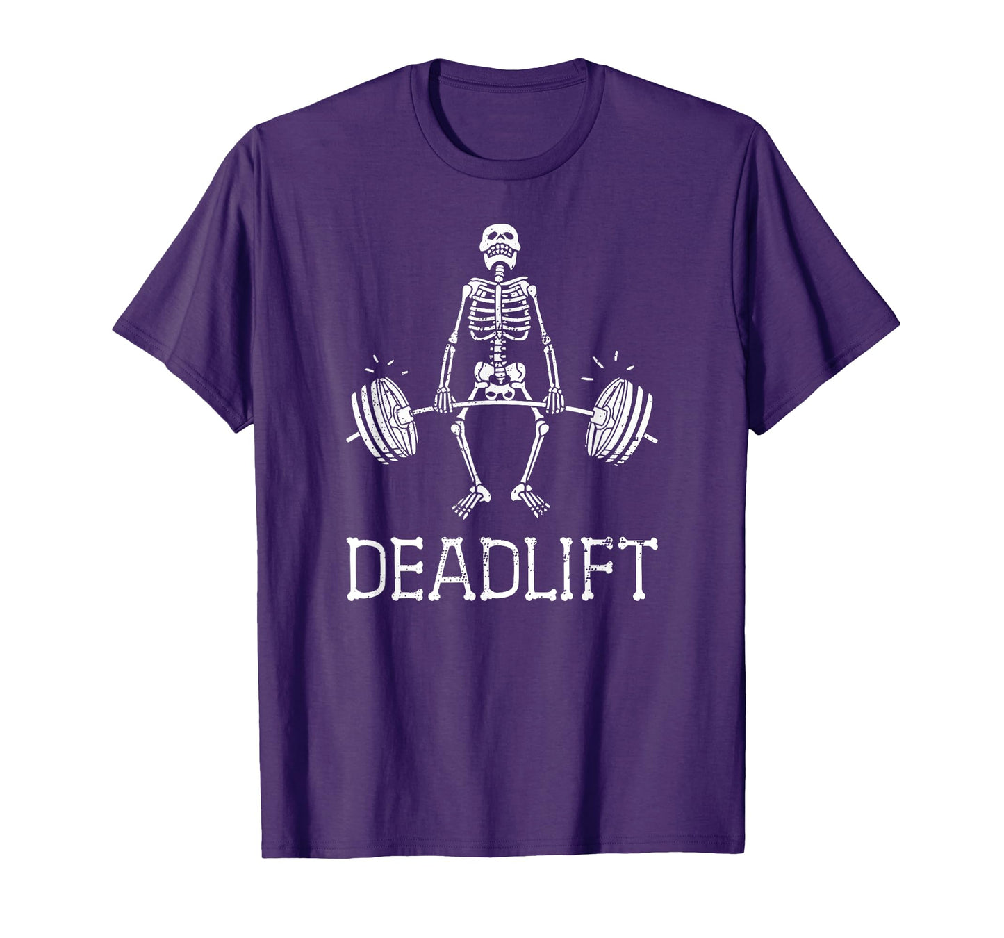 DEADLIFT Funny Halloween Skeleton Weight Lifting Workout T-Shirt