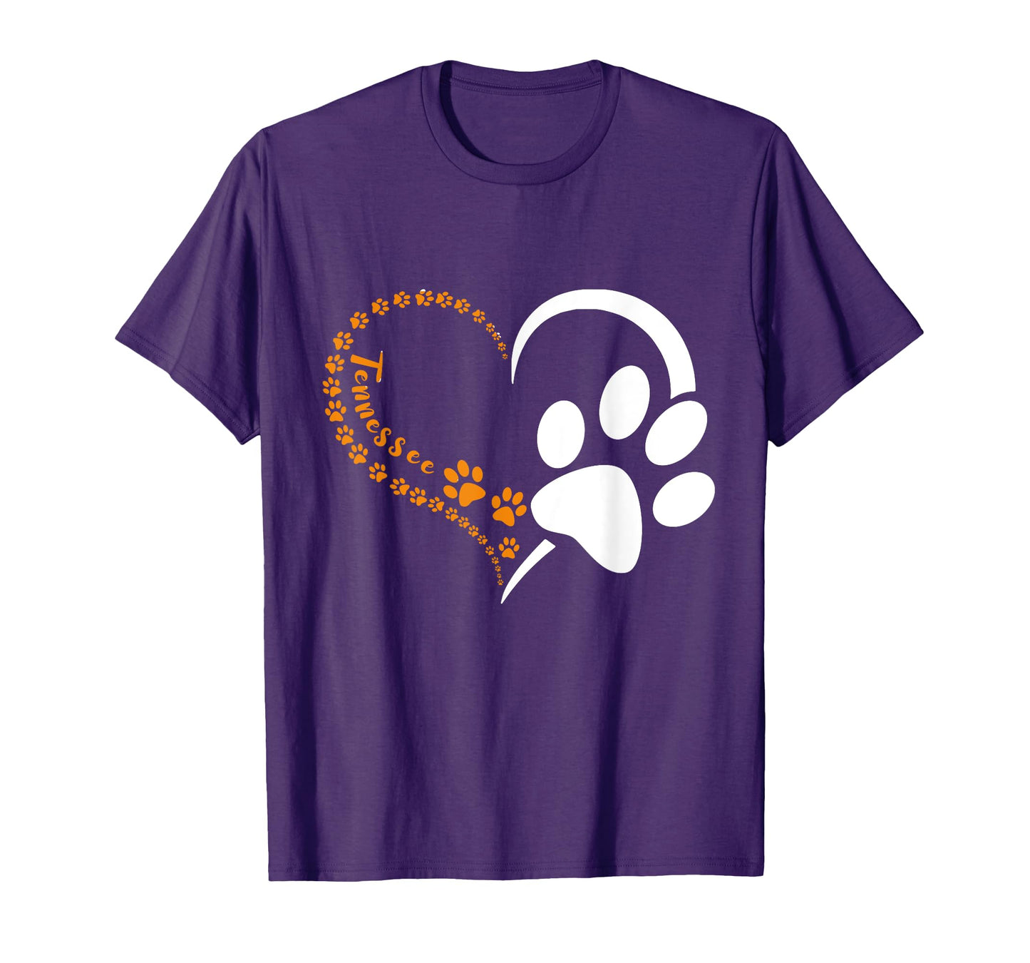 Tennessee Dog paws print for Tennessee Dog Sport Lovers Men Women Girls Kids T-Shirt
