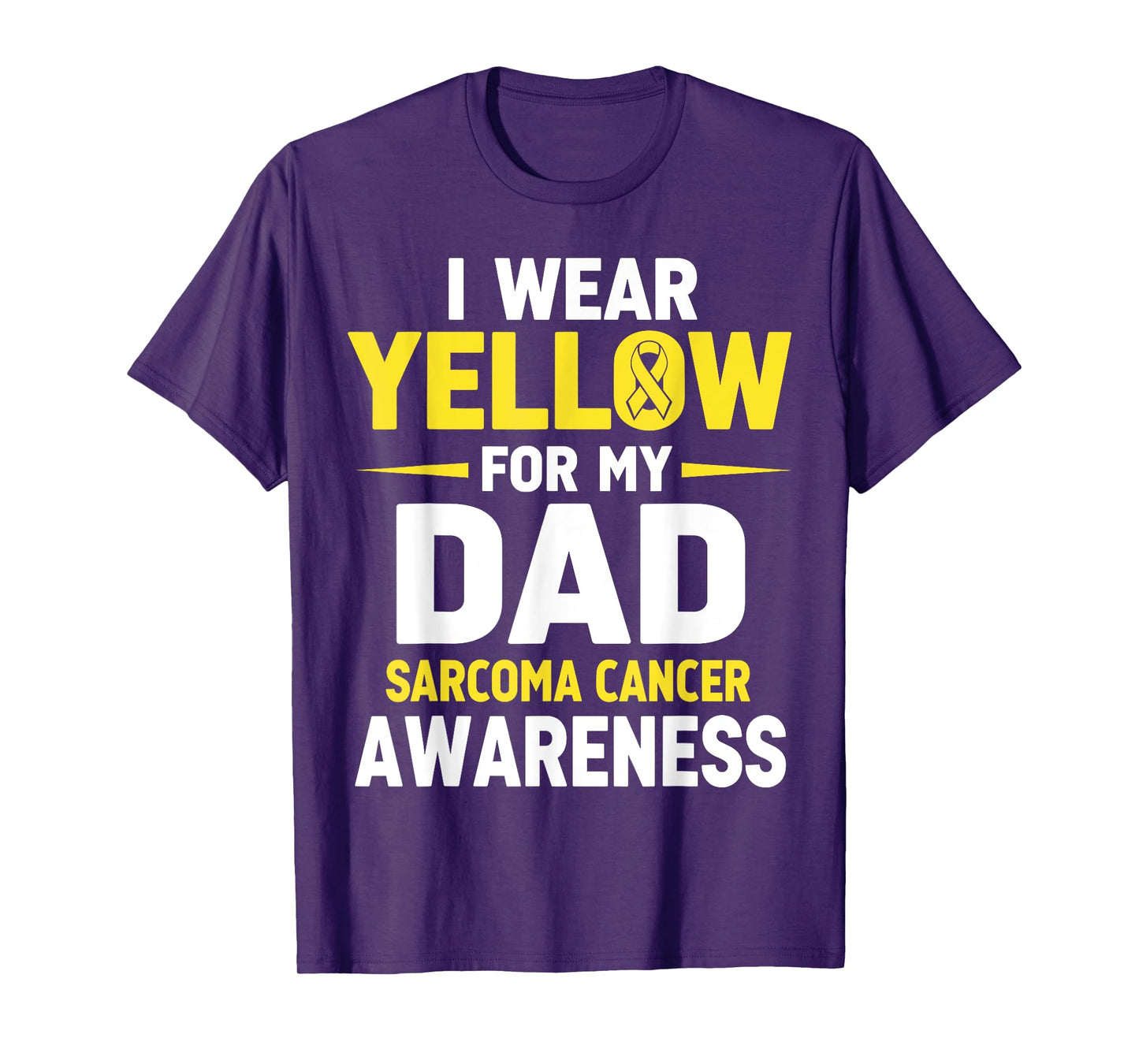 Vintage I Wear Yellow For My Dad Sarcoma Cancer Awareness T-Shirt