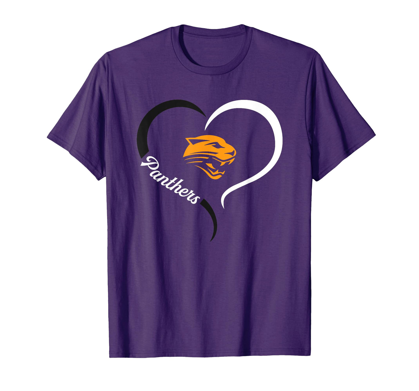 Powell Panthers Logo Half Heart Slogan HS T-Shirt