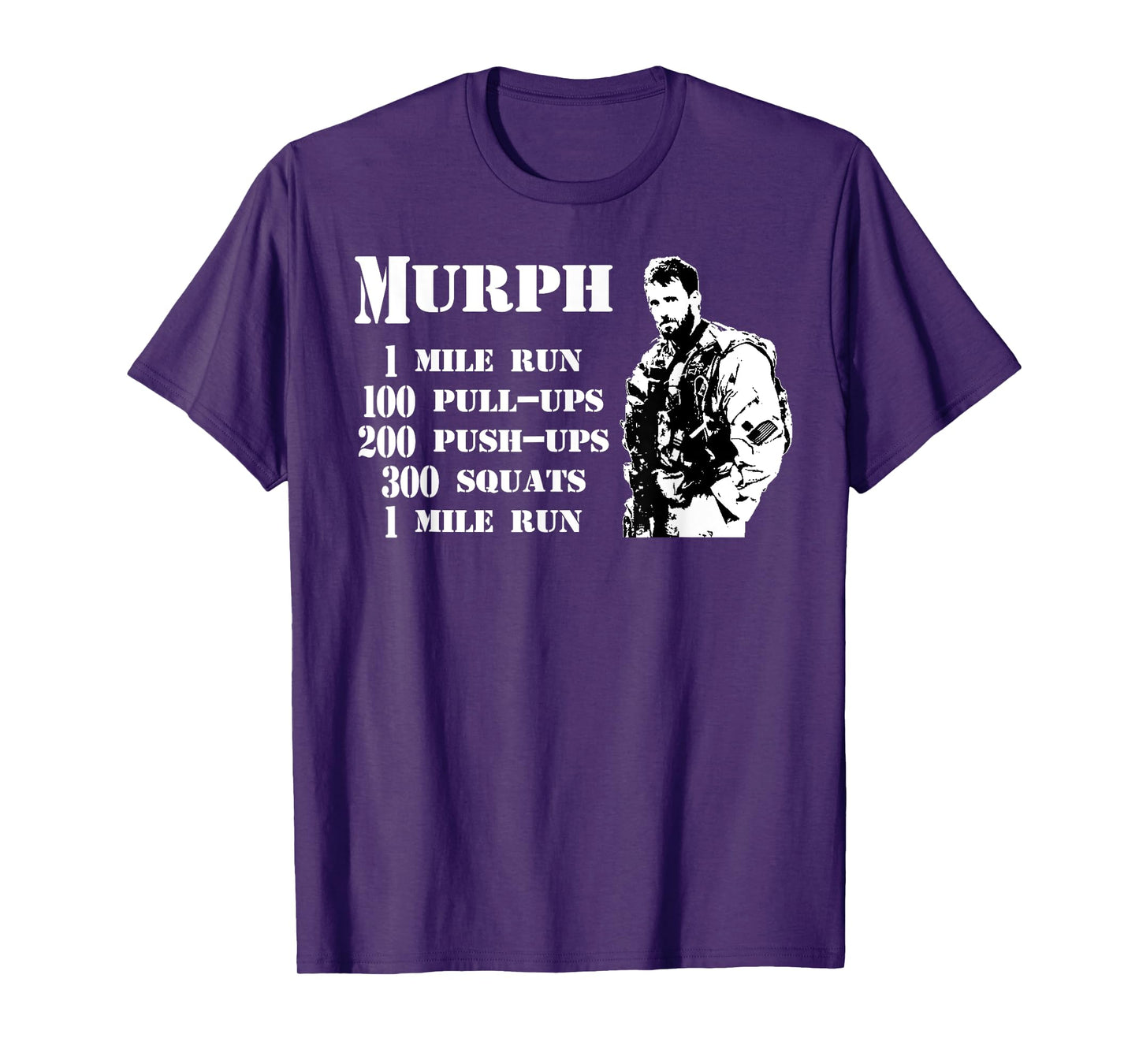 Murph Workout Exercise Challenge Patriotic WOD Gift T-Shirt T-Shirt