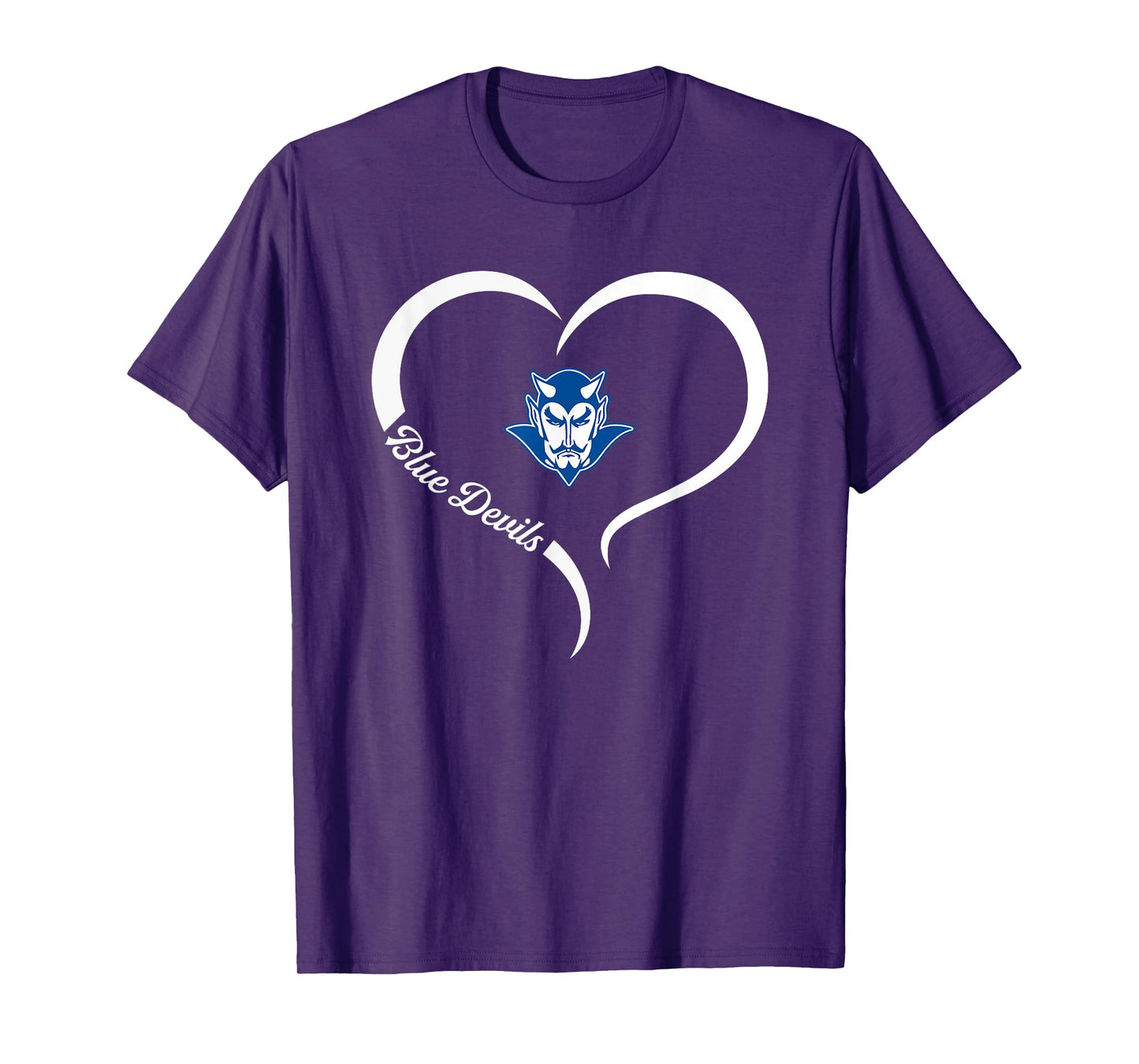 Sunnyside Blue Devils Logo Half Heart Slogan HS T-Shirt