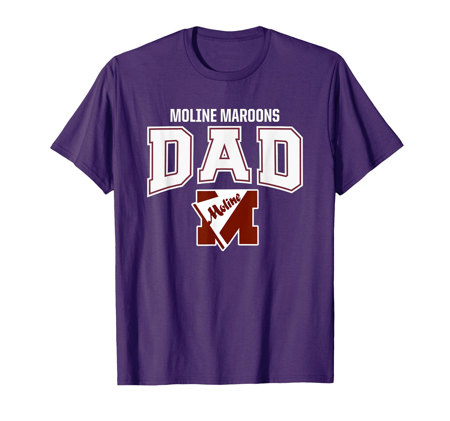 Moline Maroons Logo Dad HS T-Shirt