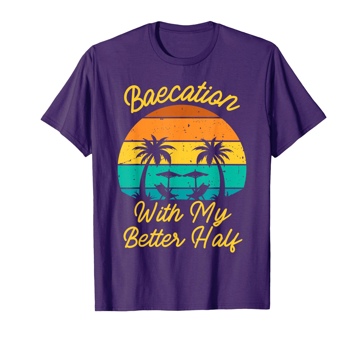 Vintage Baecation with My Better Half Matching Couple Outfit T-Shirt