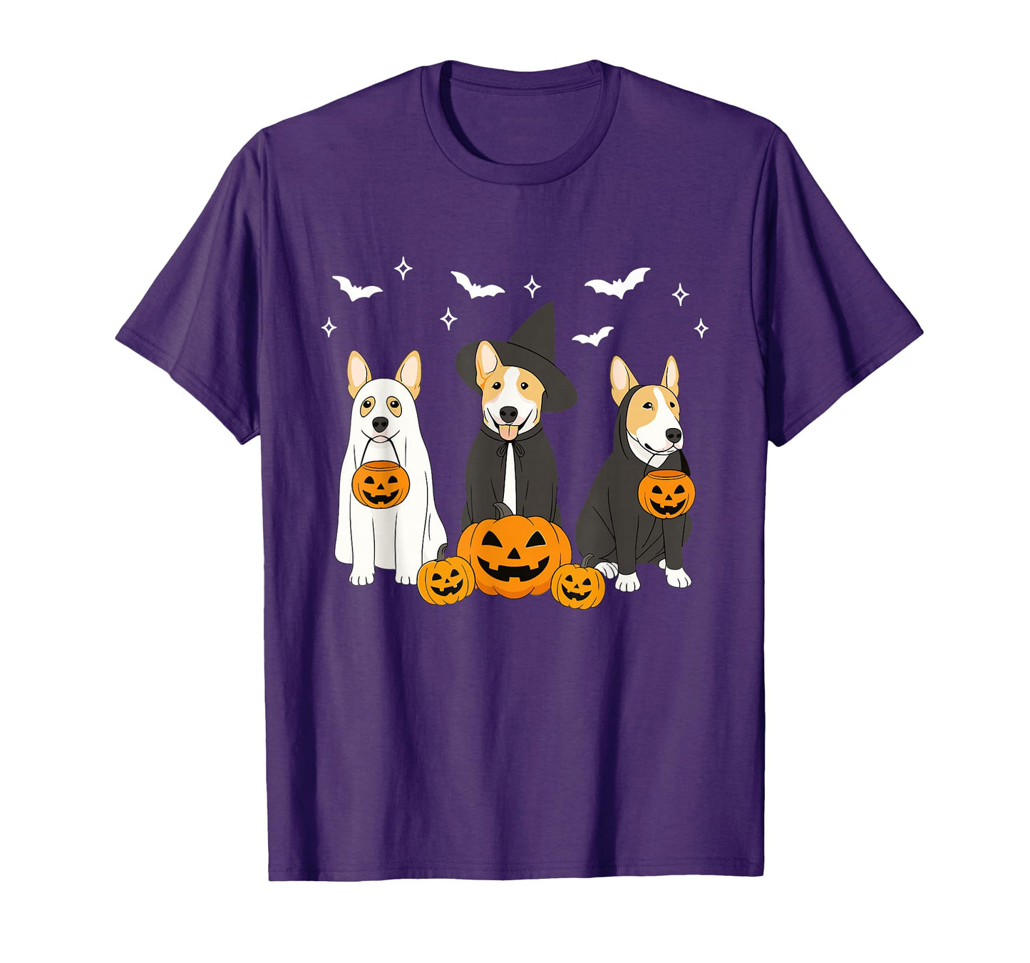 Witch Bull Terrier Halloween Terrier Witch Spooky Dog Mom T-Shirt