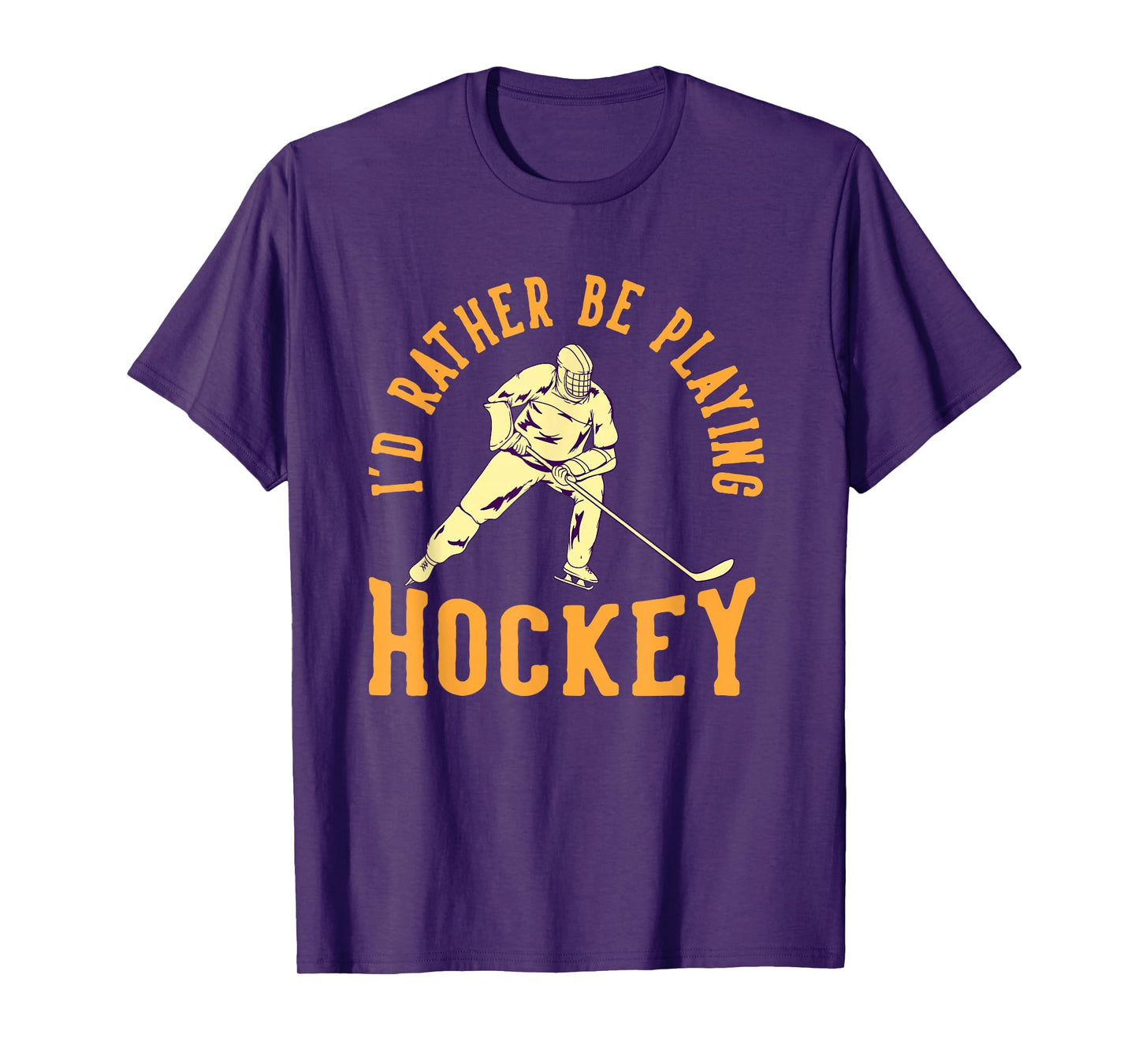 Hockey I’d Rather Be Playing Vintage Ice Sports T-Shirt