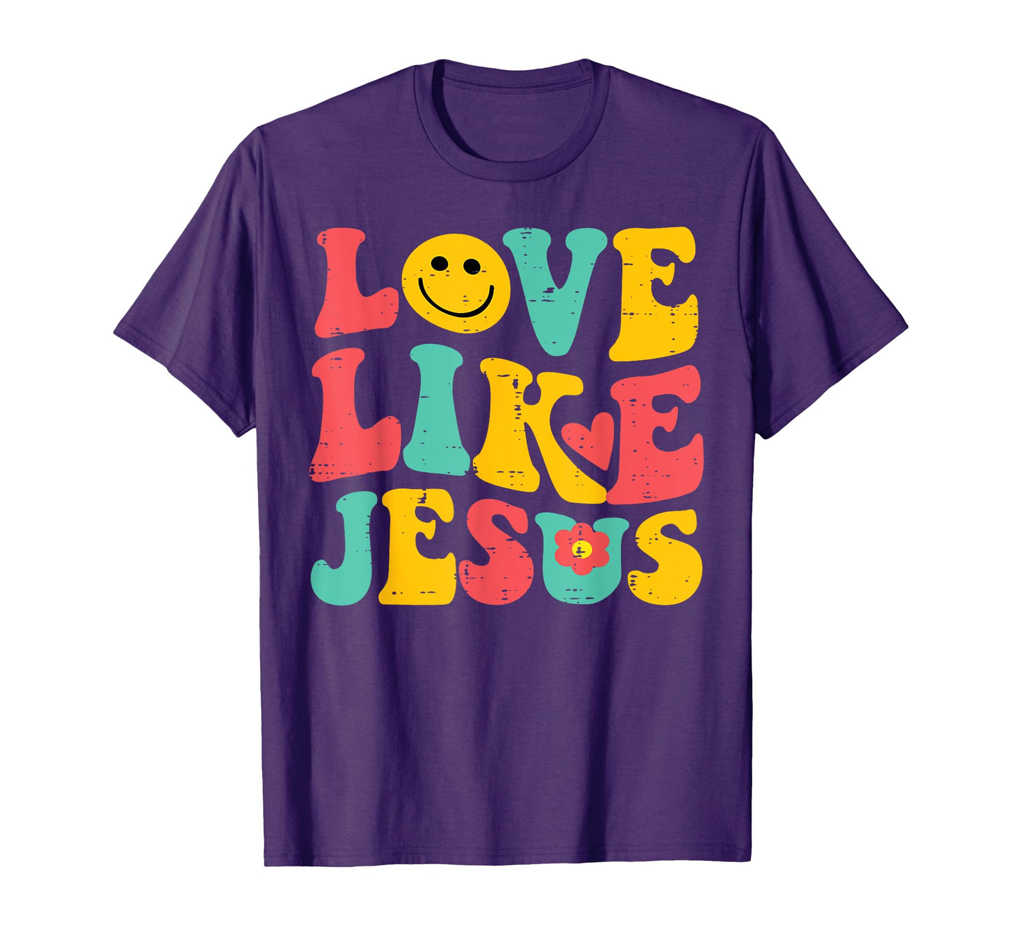 Love Like Jesus Retro God Religious Christian Men Women Kids T-Shirt