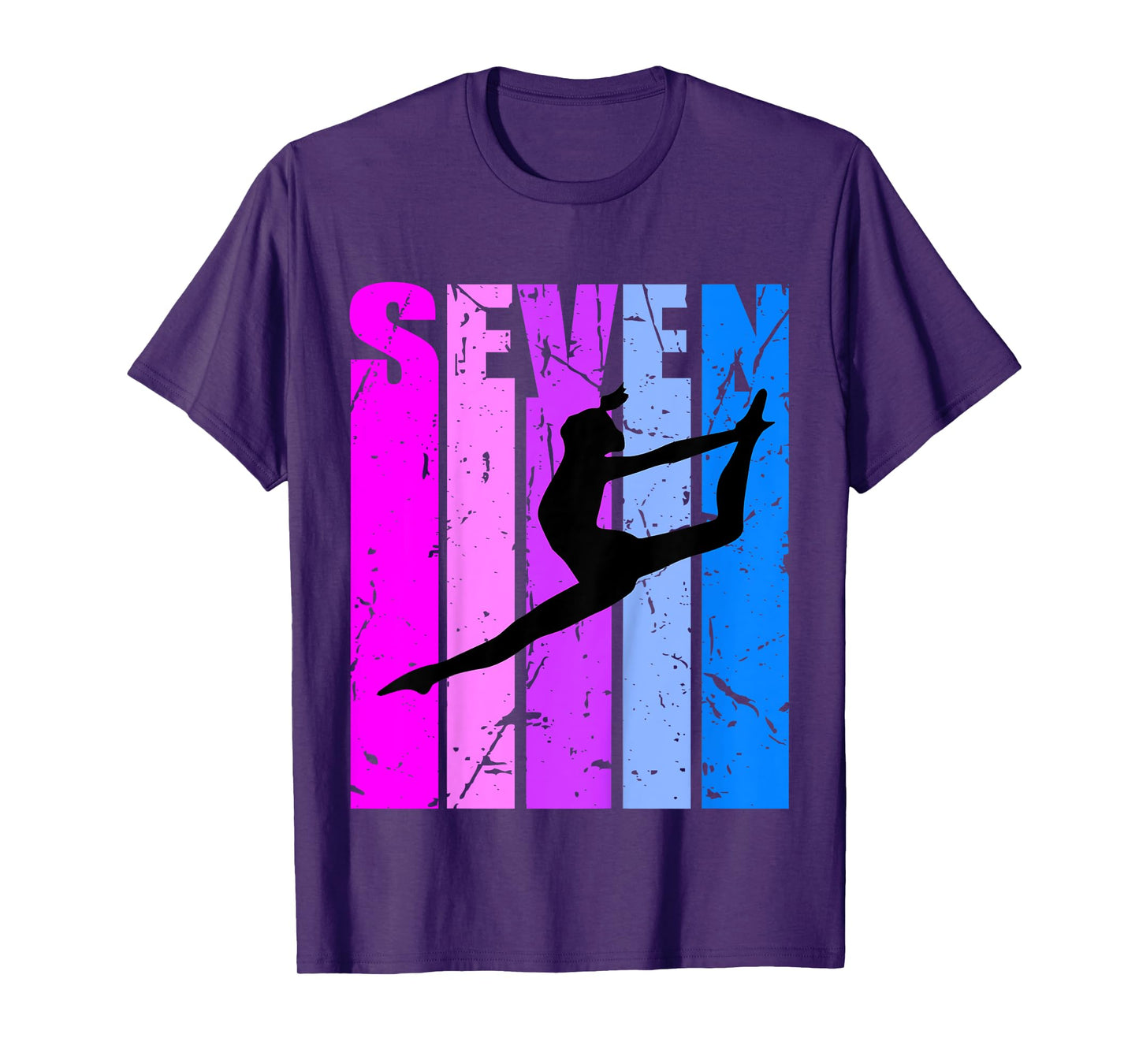 Kids Girls Gymnastics 7th Birthday Dance Dancing Gymnast Ballet T-Shirt