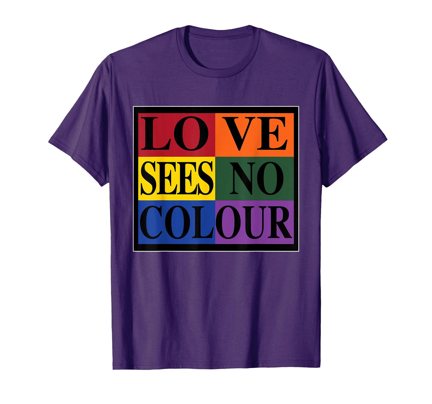 Love Sees No Colour | Retro Graphic 1990's Urban Vintage T-Shirt