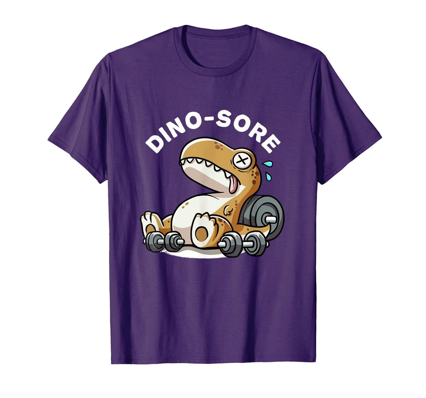 Dino Sore Dinosaurs Weightlift Workouts Gym Quotes Funny Gym T-Shirt
