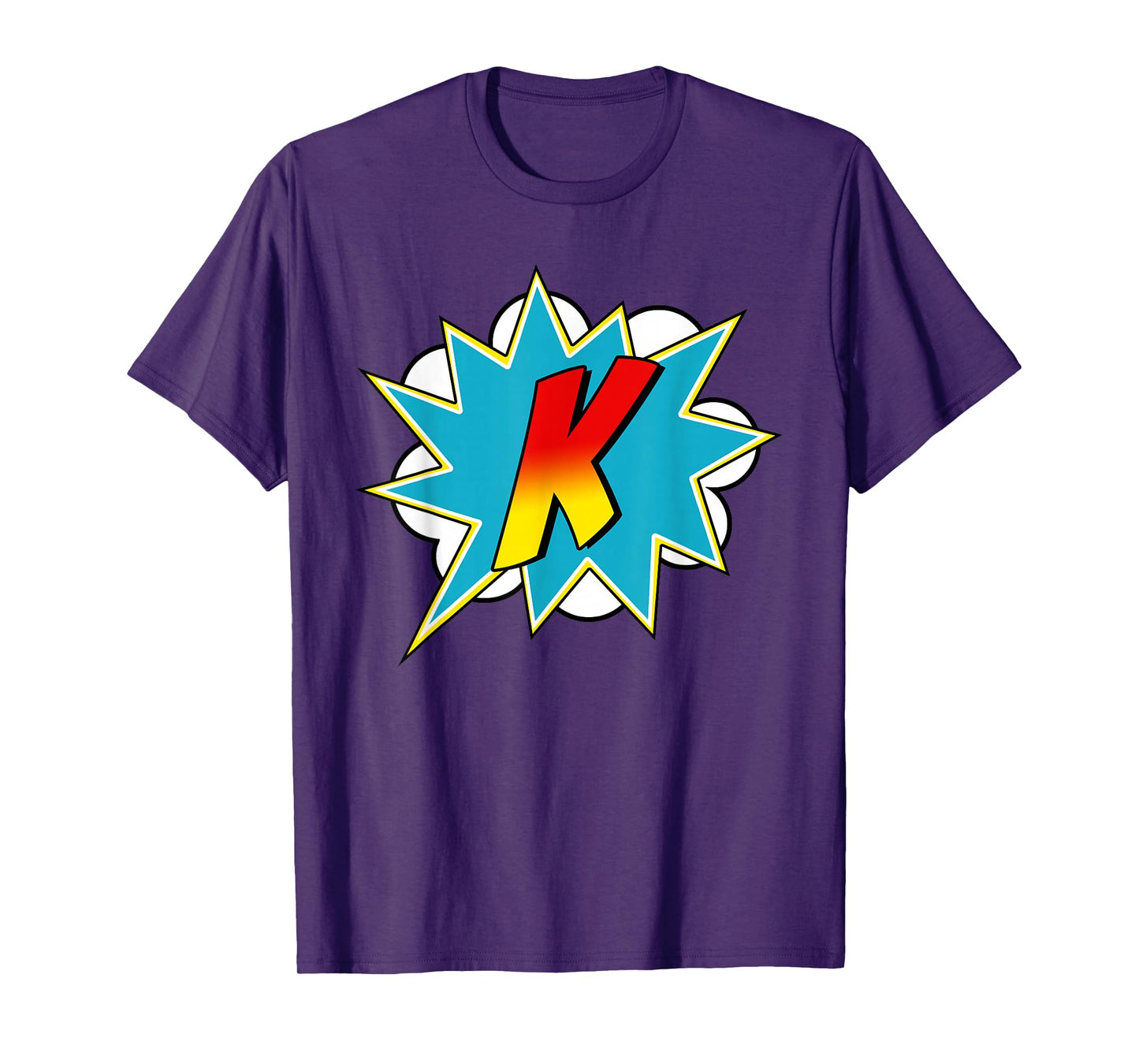 Letter K Superhero Name Comic Letter Retro Costume T-Shirt