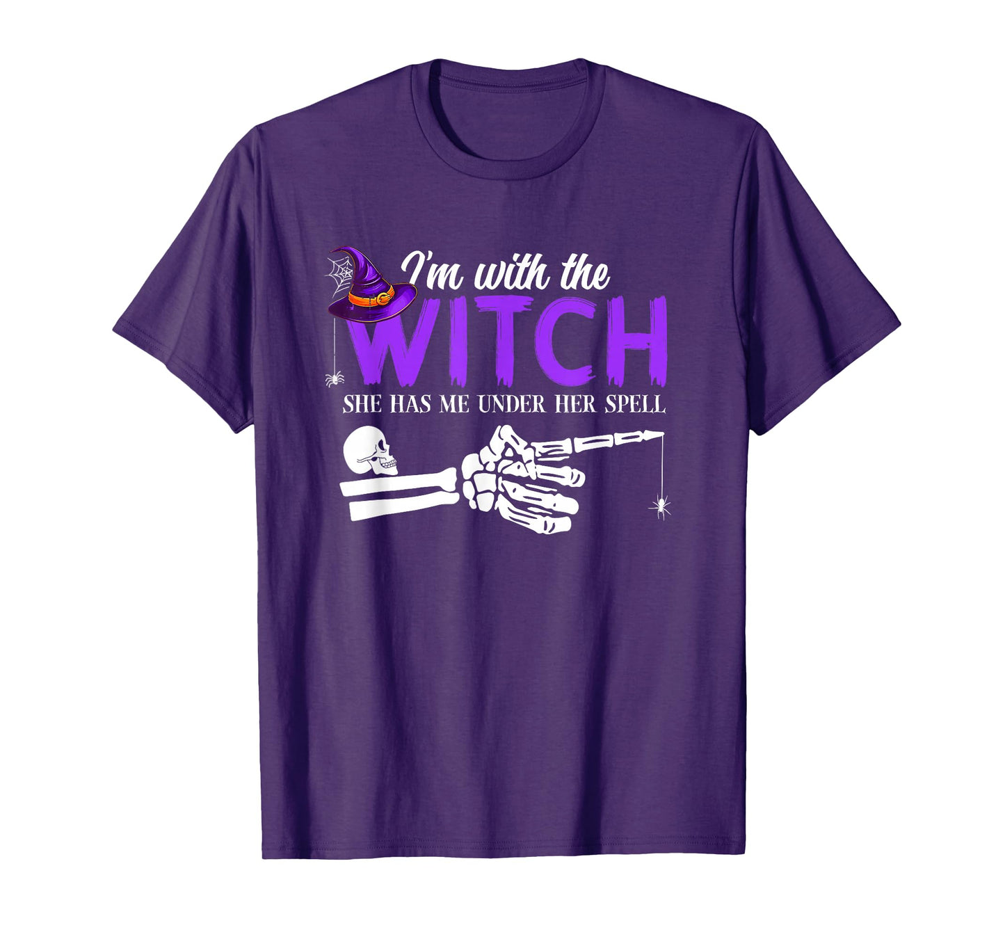 I'm with The Witch Funny Halloween Couple Costume Party T-Shirt