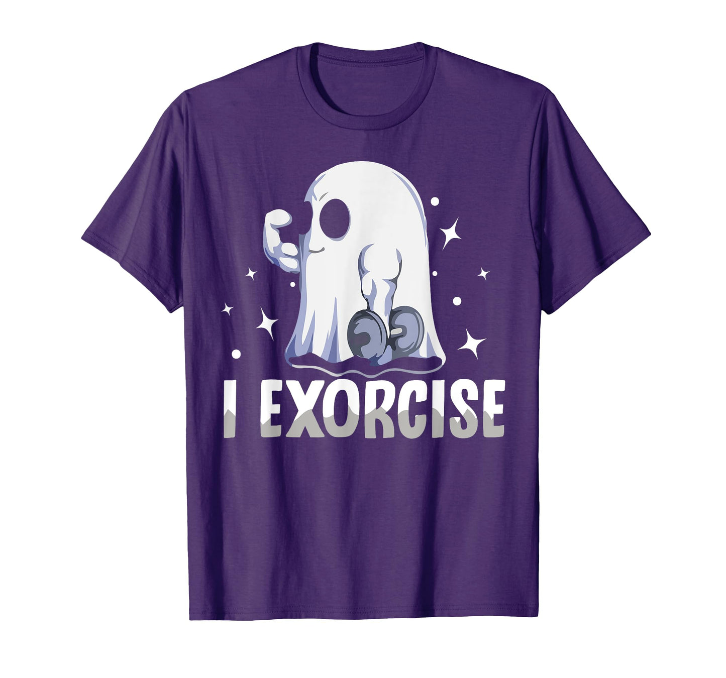 Funny Gym Exercise Workout Spooky Halloween Ghost I Exorcise T-Shirt