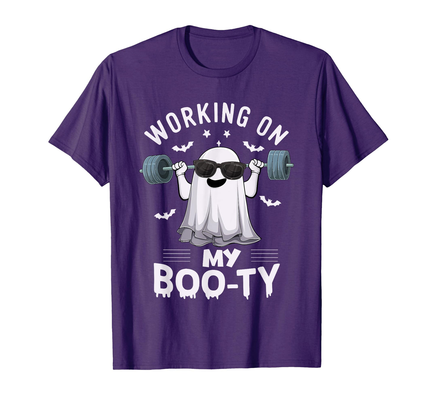 Working on my boo-ty ghost Fitness Weight Lifting Halloween T-Shirt