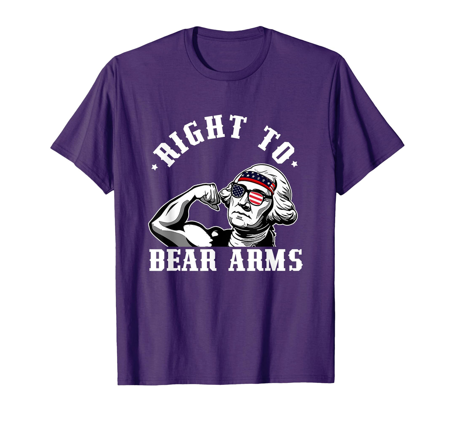 Right To Bare Arms Us Flag 4th Of July Funny Gym Workout T-Shirt