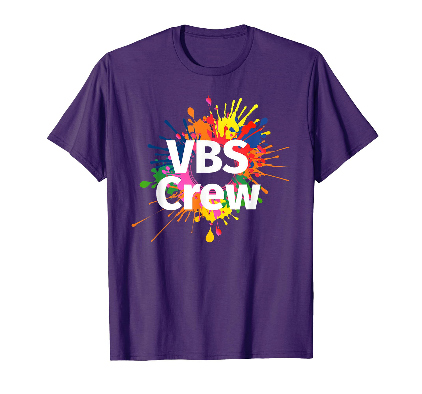 I Love VBS 2024 Crew Vacation Bible School Paint Splatter T-Shirt