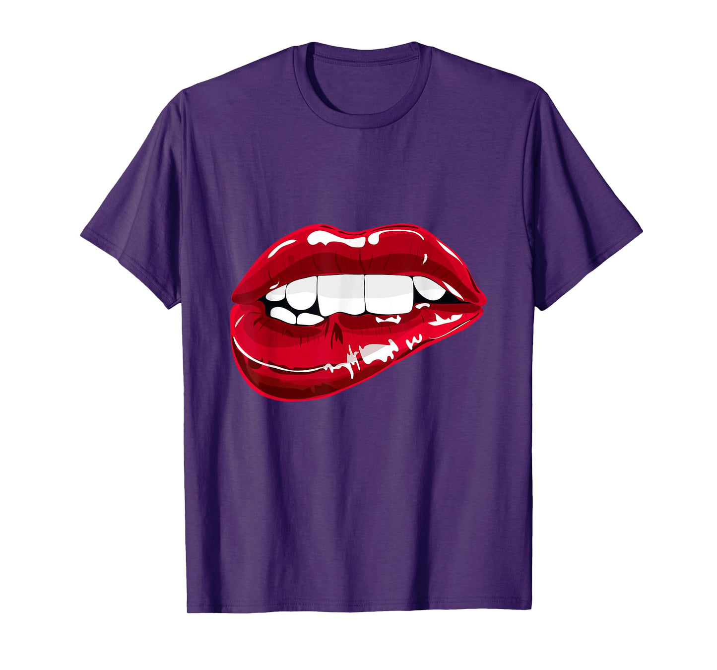 Enjoy Cool Women Graphic Lips Tee shirts, Women Red Lips Fun T-Shirt