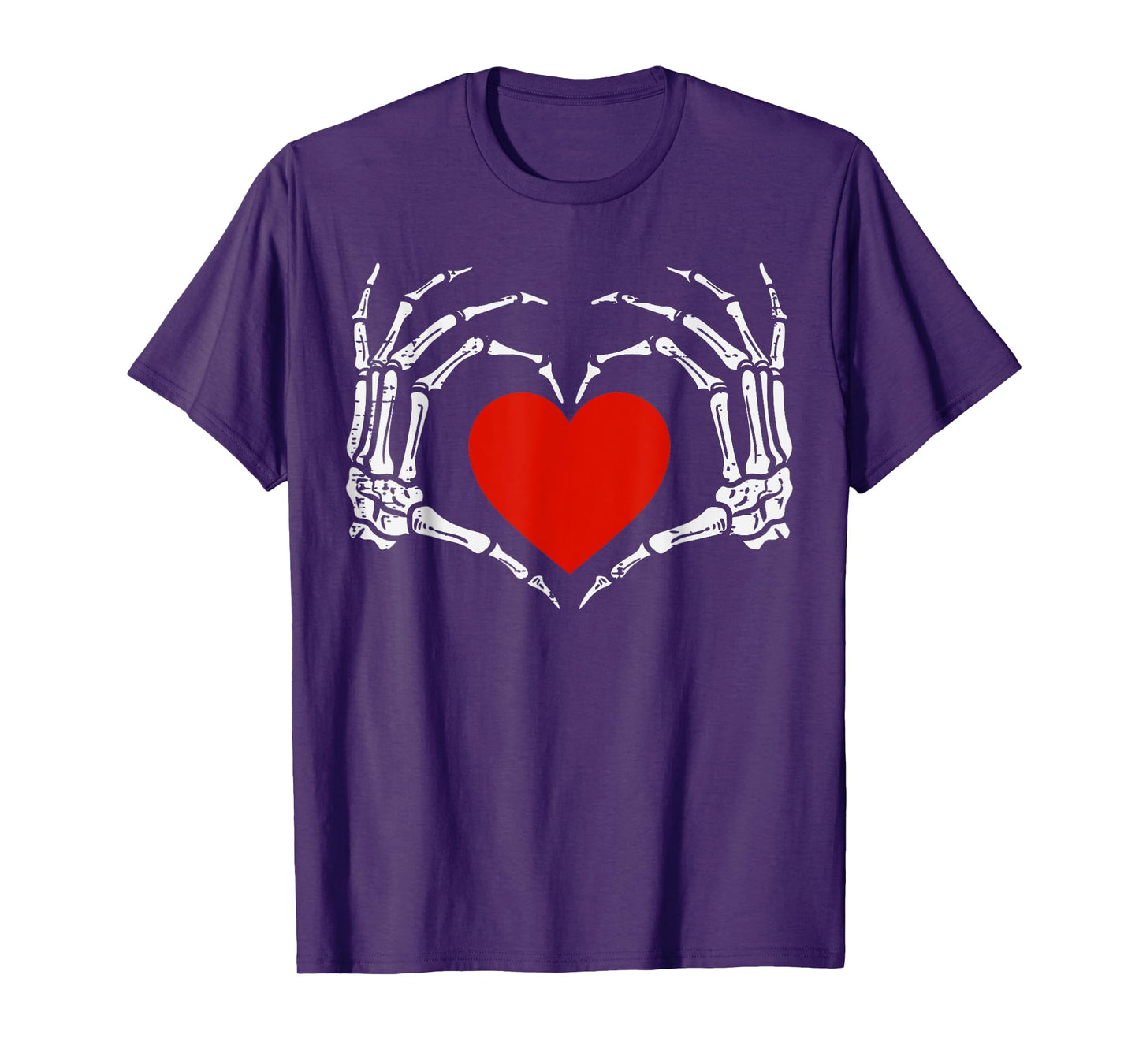 Skeleton Hands love Heart Sign Retro Halloween Costume T-Shirt