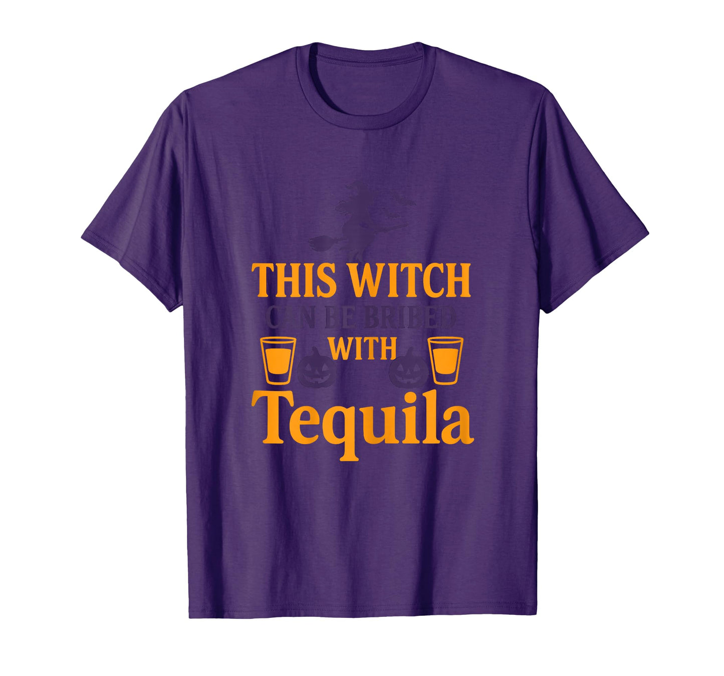 This Witch Can Be Bribed with Tequila Funny Halloween Outfit T-Shirt
