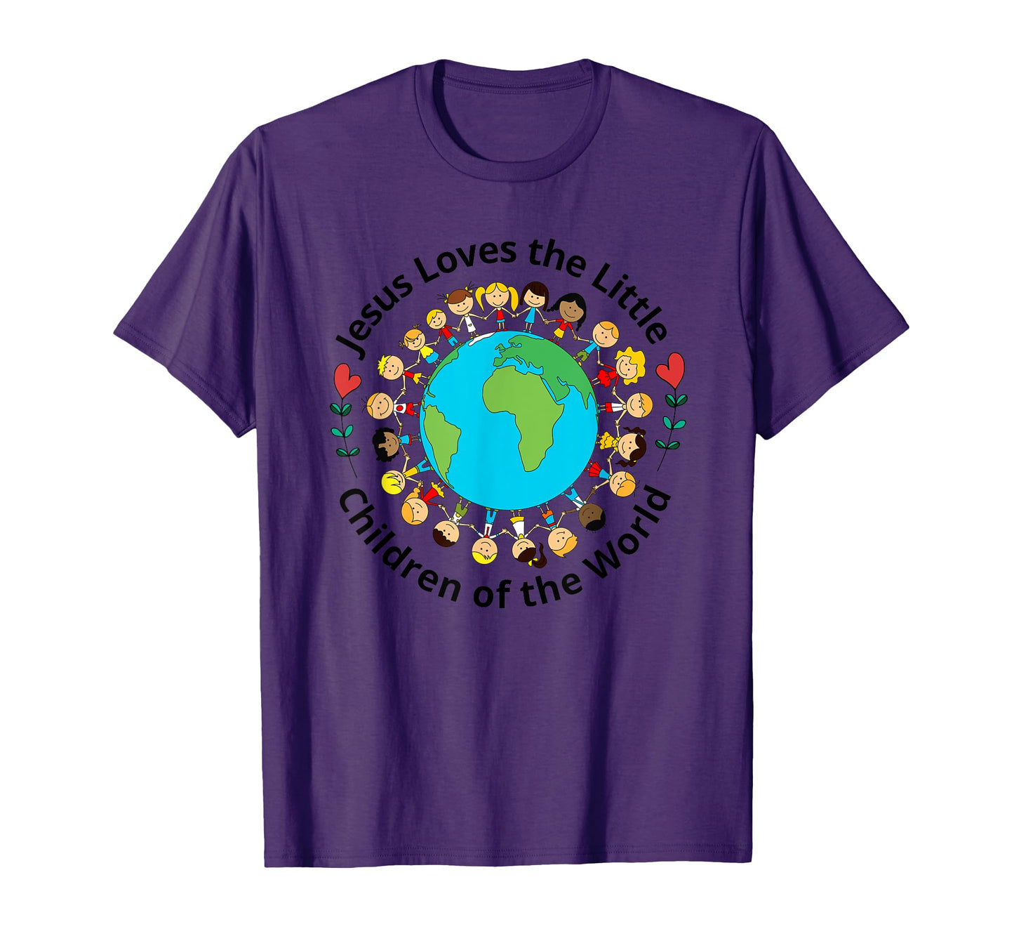 Jesus Loves Children Of World Christian Mother Teacher Kids T-Shirt