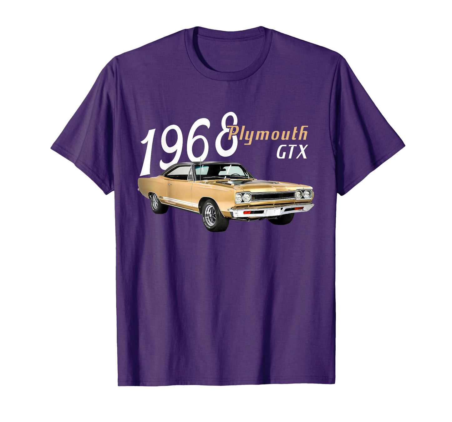 1968 68 Plymouth GTX Classic Vintage Old Car USA Flag T-Shirt