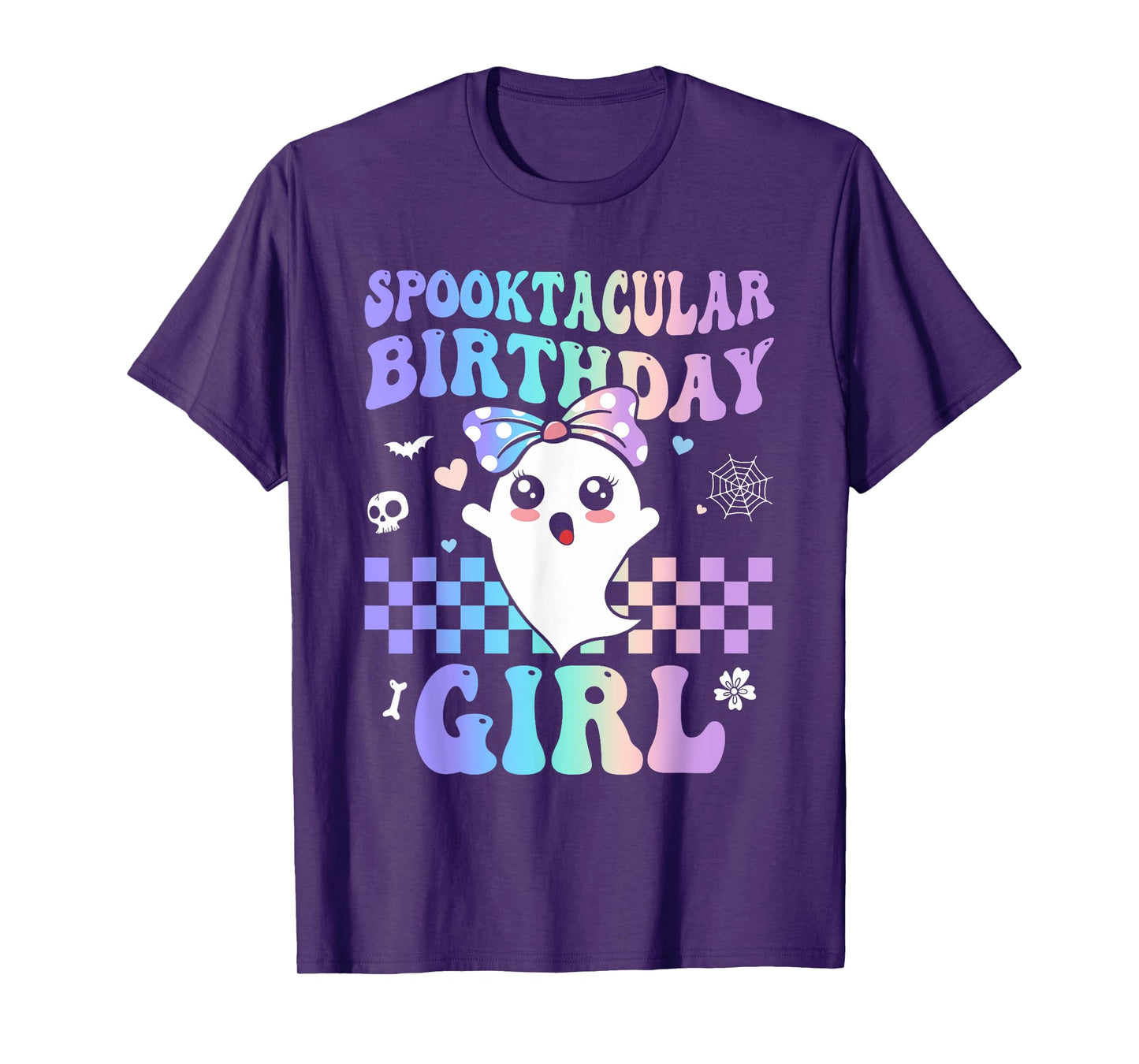 Spooktacular Birthday Cute Ghost Halloween Birthday Kid Girl T-Shirt