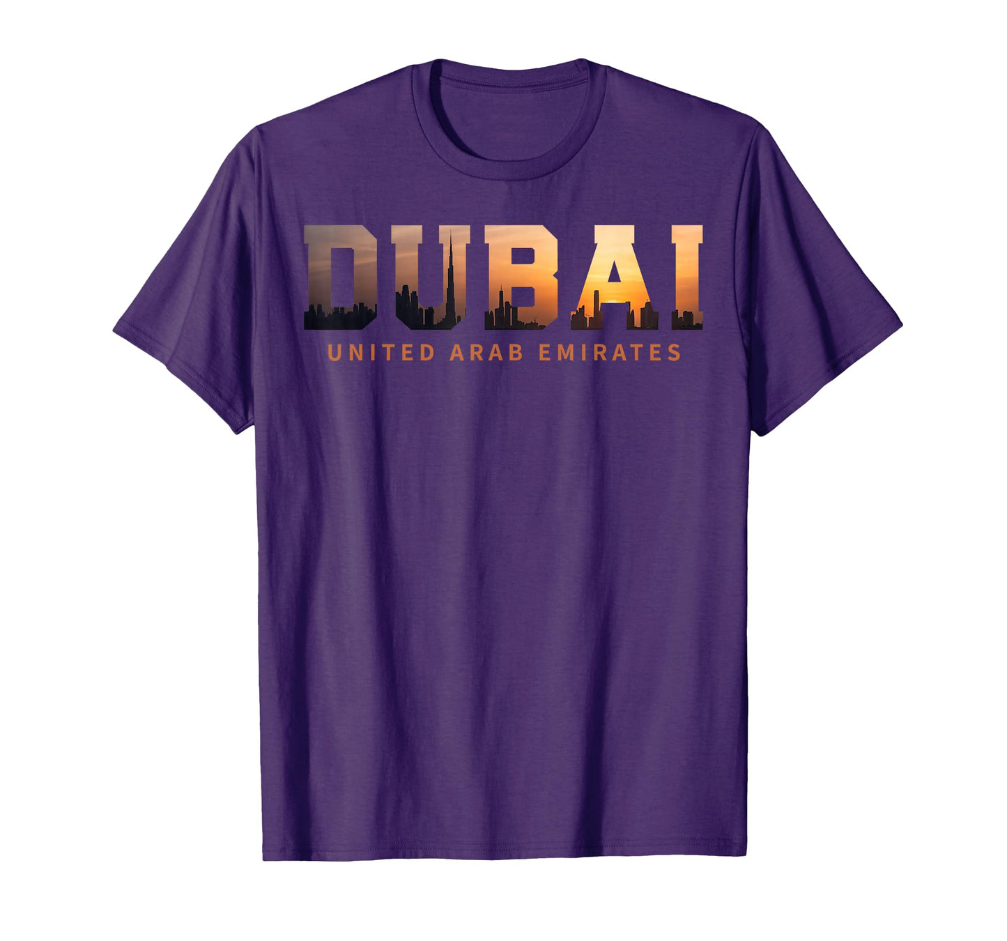 Vintage Dubai UAE Iconic Skyline Silhouette Souvenir T-Shirt