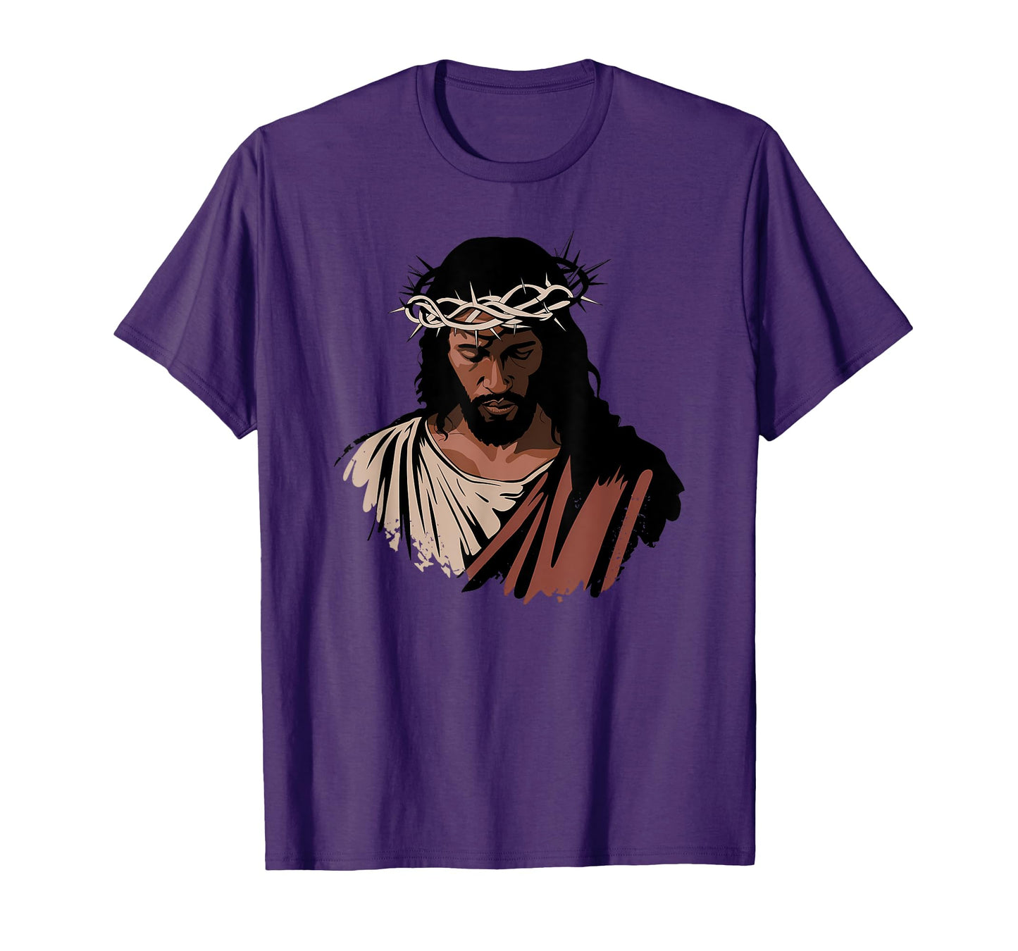 African American Jesus Portrait Black Christian T-Shirt