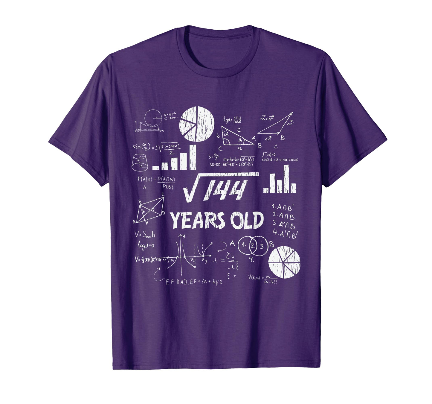 12th Birthday Square Root of 144 Vintage 12 Years Old Bday T-Shirt