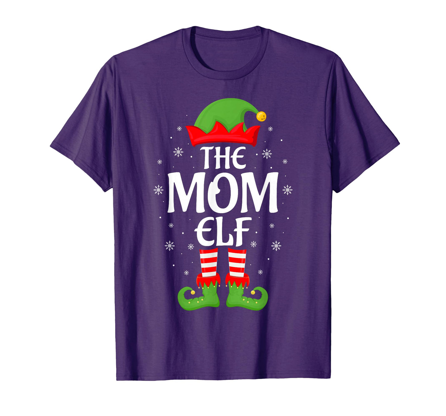Mom Elf Xmas Family Matching Elf Squad Christmas Women T-Shirt