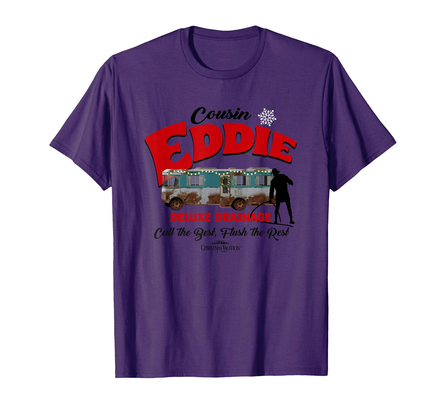 Christmas Vacation Cousin Eddie Deluxe Drainage T-Shirt