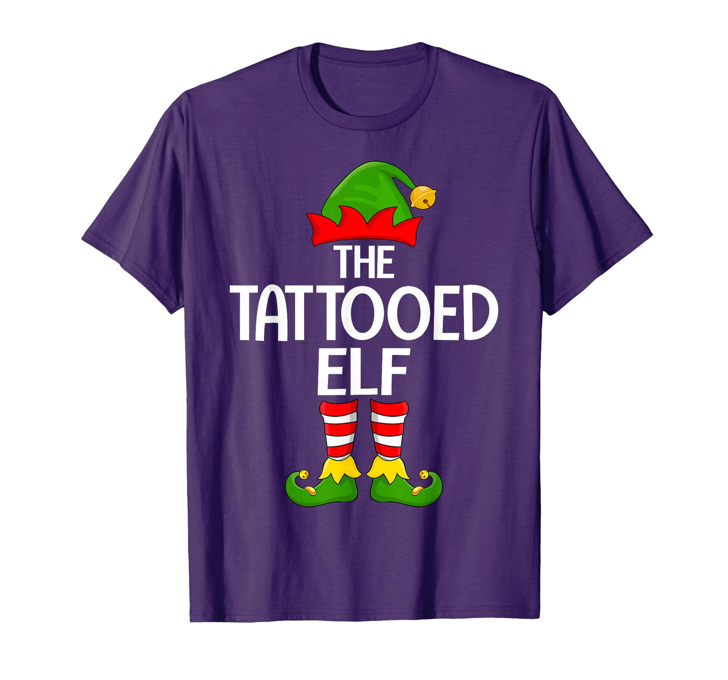 Tattooed Elf Xmas Matching Family Elf Squad Christmas T-Shirt