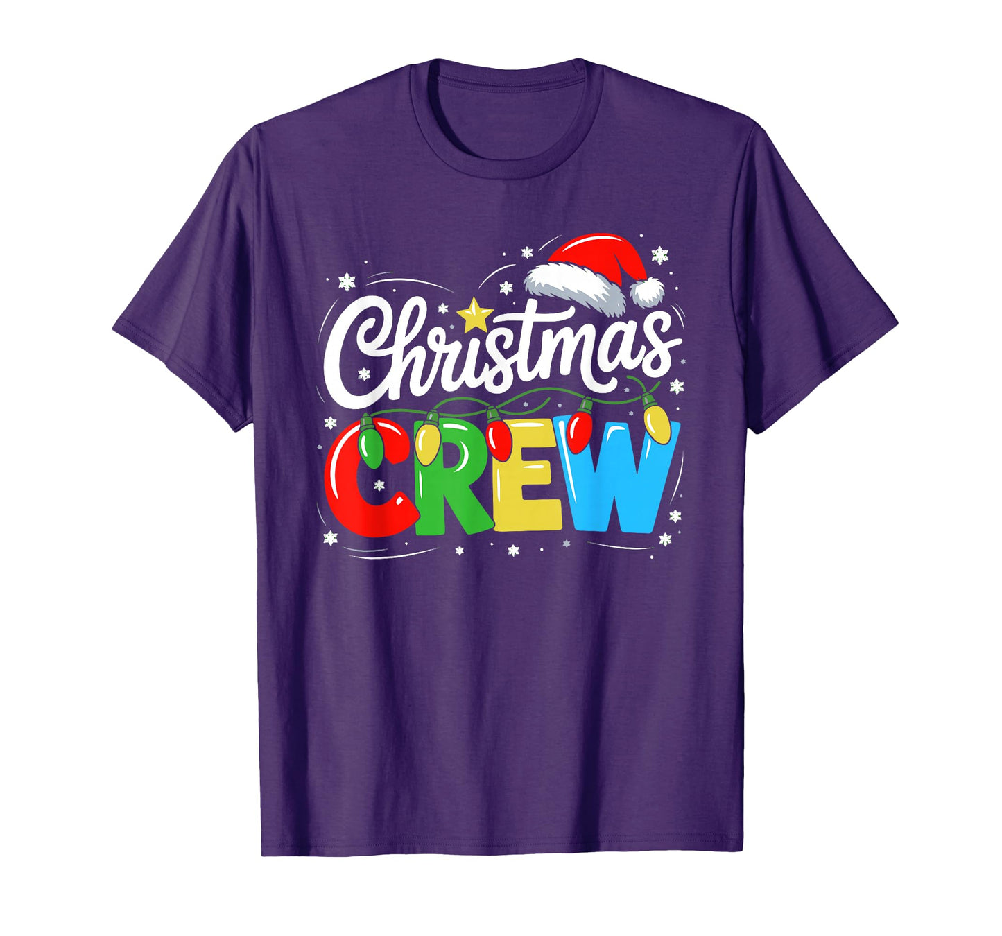 Christmas Crew Reindeer Antlers Santa Family Men Women Kids T-Shirt