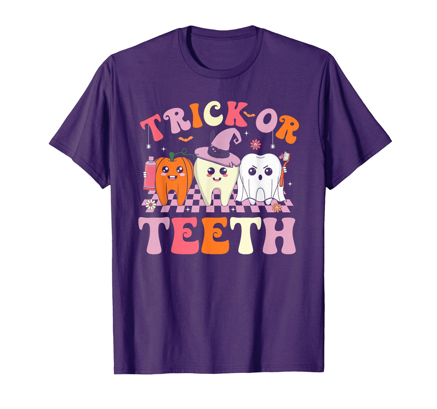 Funny Halloween Shirts Dentist Dental Squad Trick or Teeth T-Shirt