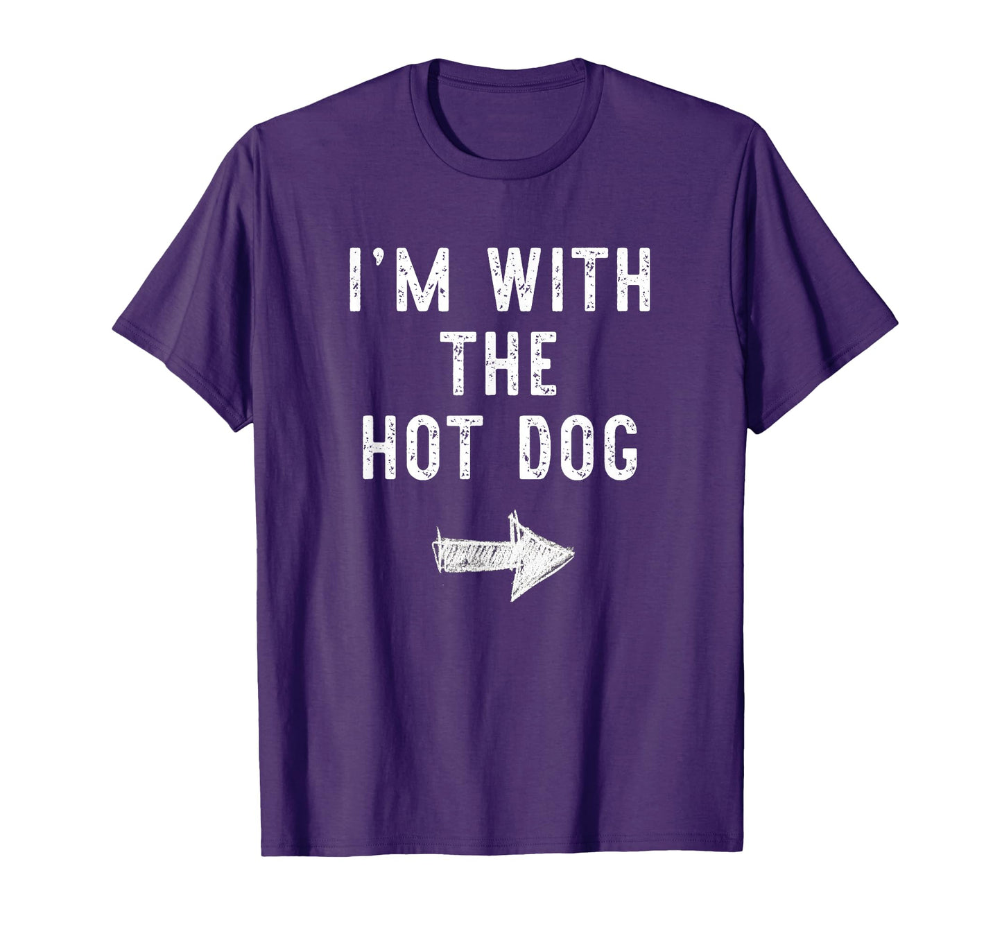 I’m With The Hot Dog Funny Halloween Couple Costume HotDog T-Shirt