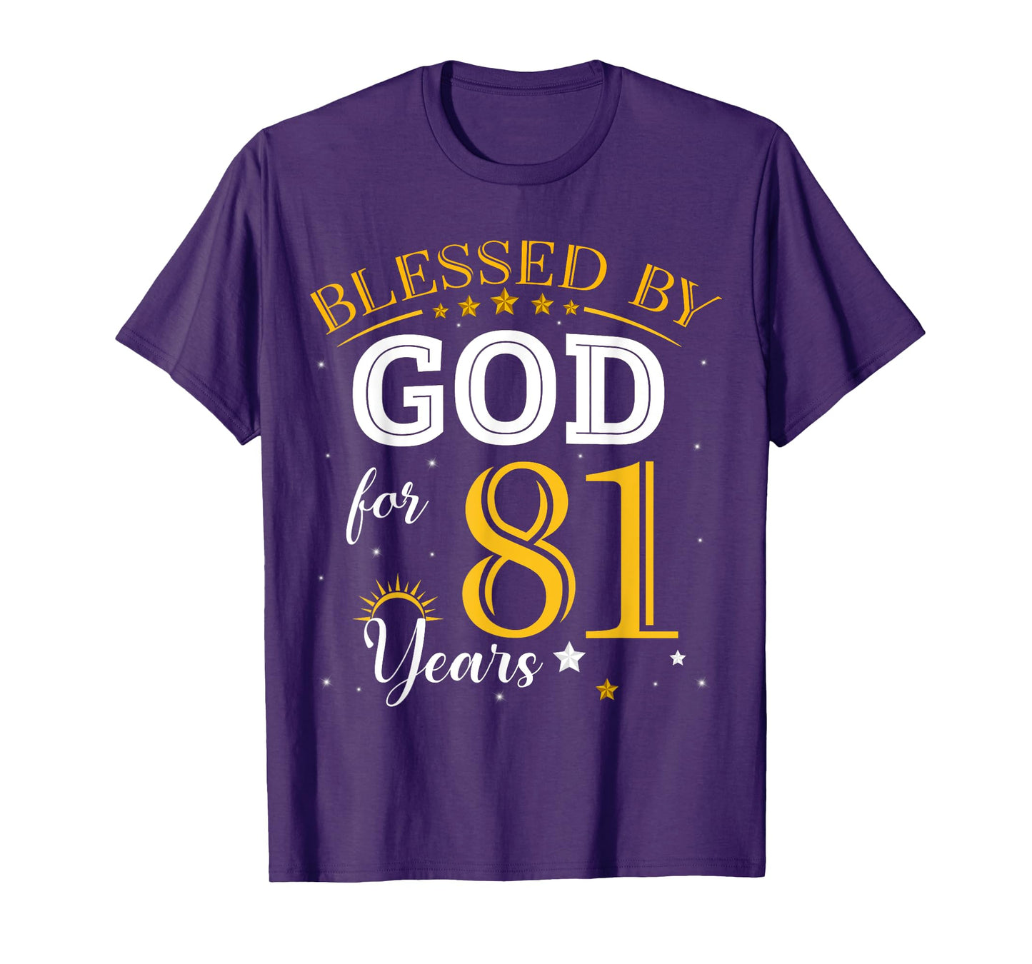 Vintage Blessed by God For 81 Years Old 81st Birthday Girl T-Shirt