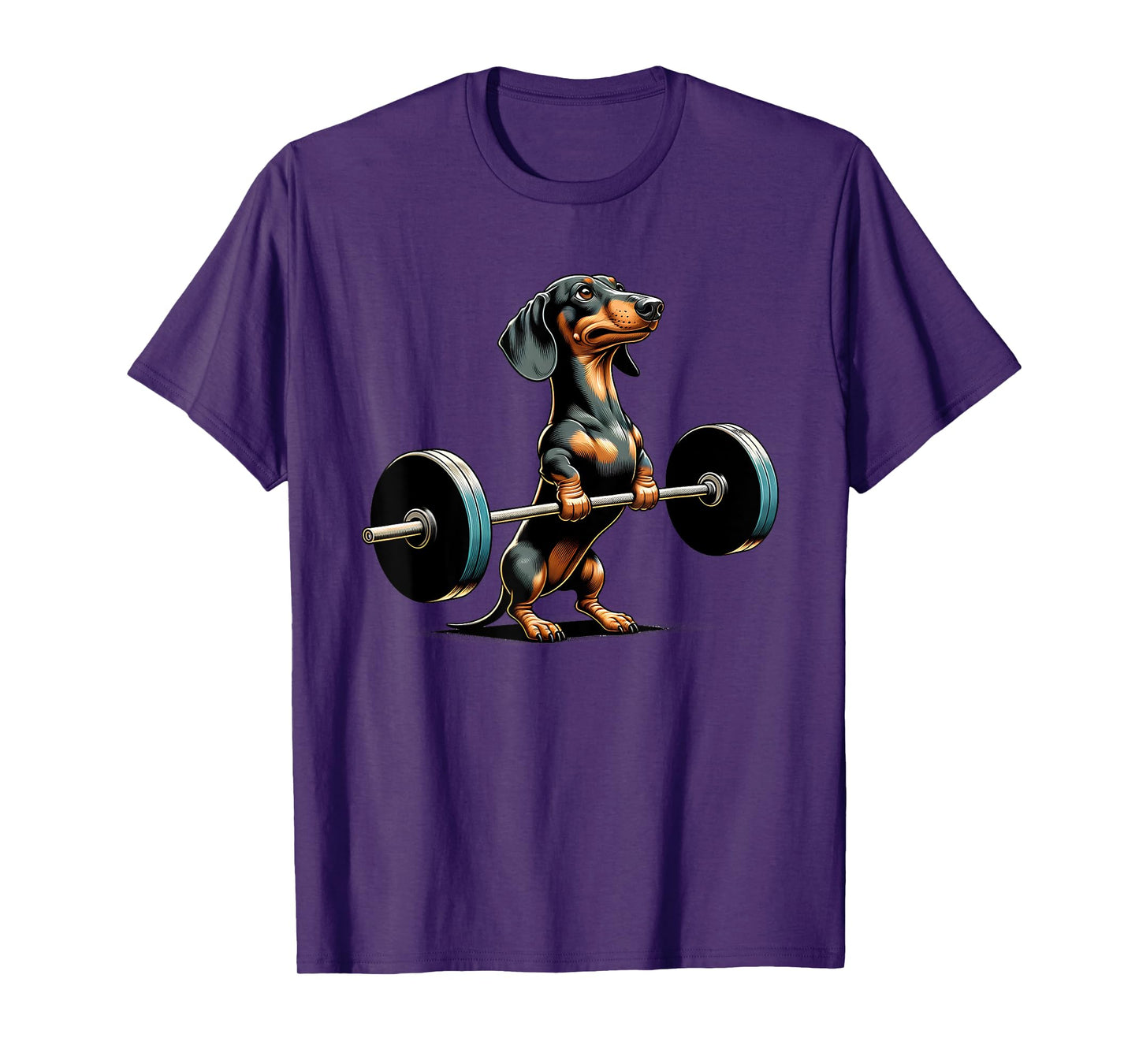 Dachshund Deadlift Weightlifing Fitness Workout Gym Lover T-Shirt