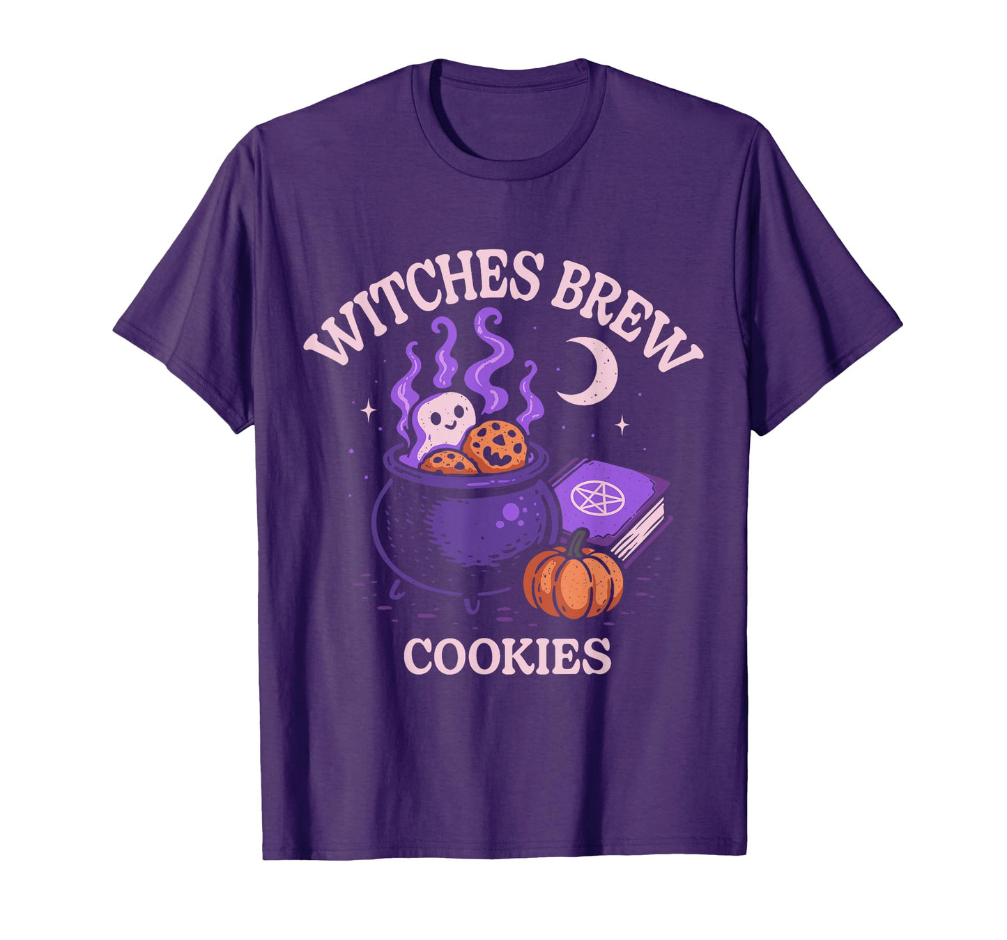 Halloween Witch Cauldron Witches Brew Cookies Funny Ghost T-Shirt