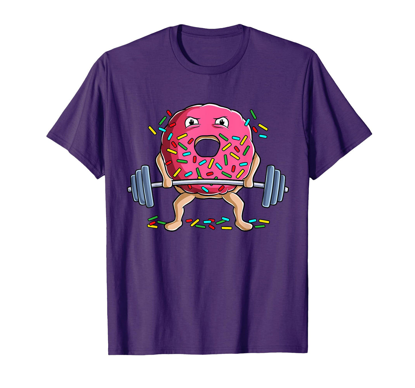 Weightlifting Funny Gym Bodybuilding Deadlift Workout Donut T-Shirt