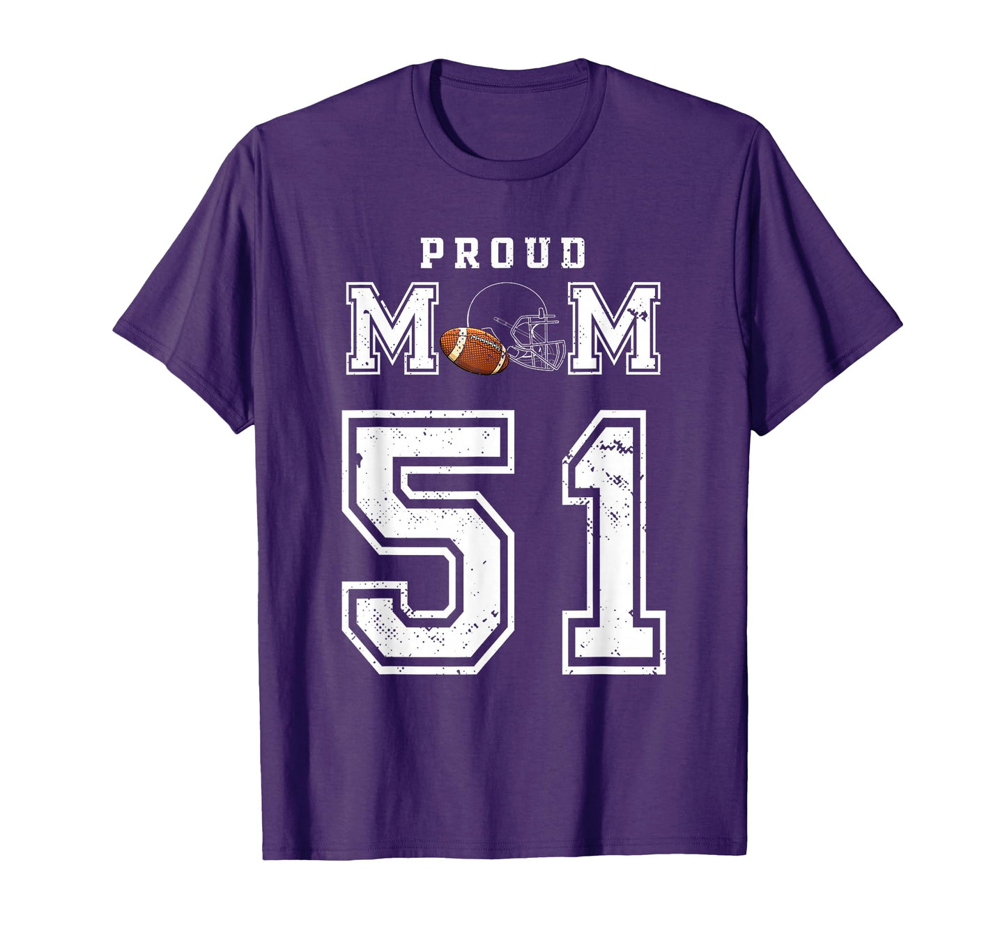 Custom Proud Football Mom Number 51 Personalized For Women T-Shirt