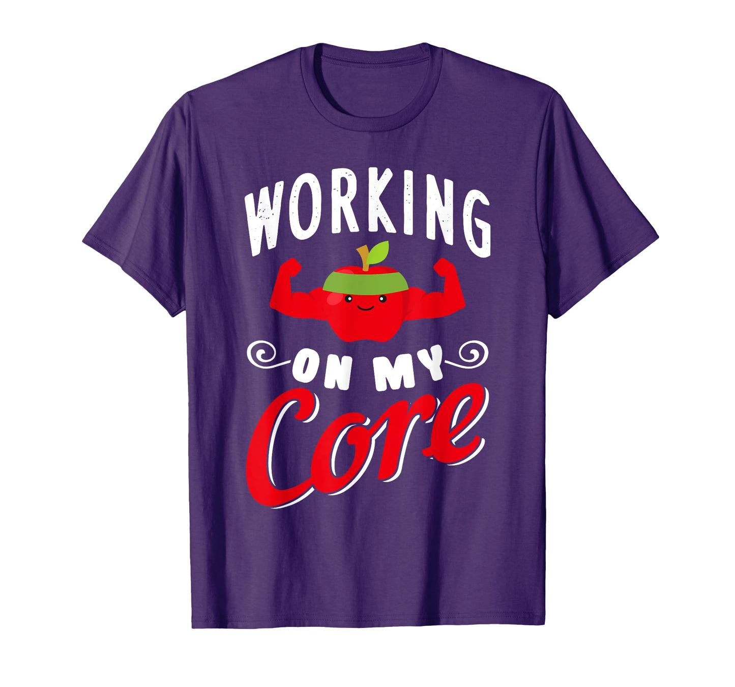 Funny Apple Working Out Fitness T-Shirt