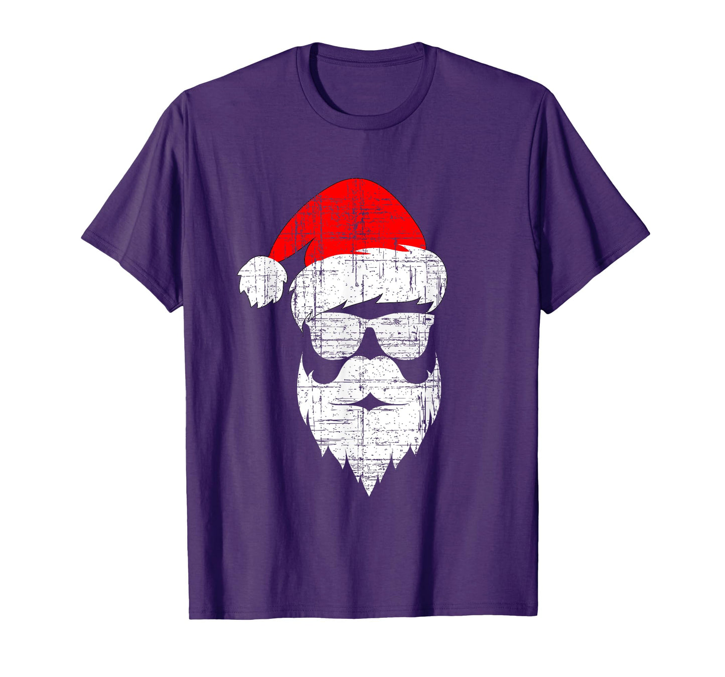 Vintage Santa Face Christmas Xmas Family Matching Pajamas T-Shirt