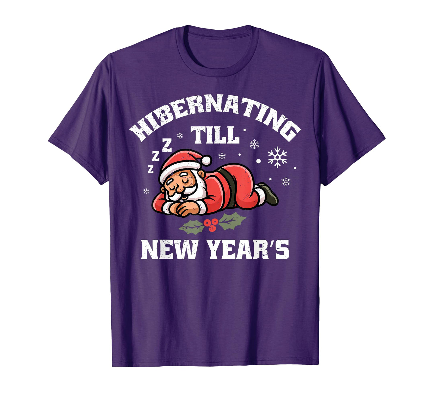 Hibernating Till New Year's Christmas Santa Xmas Family T-Shirt