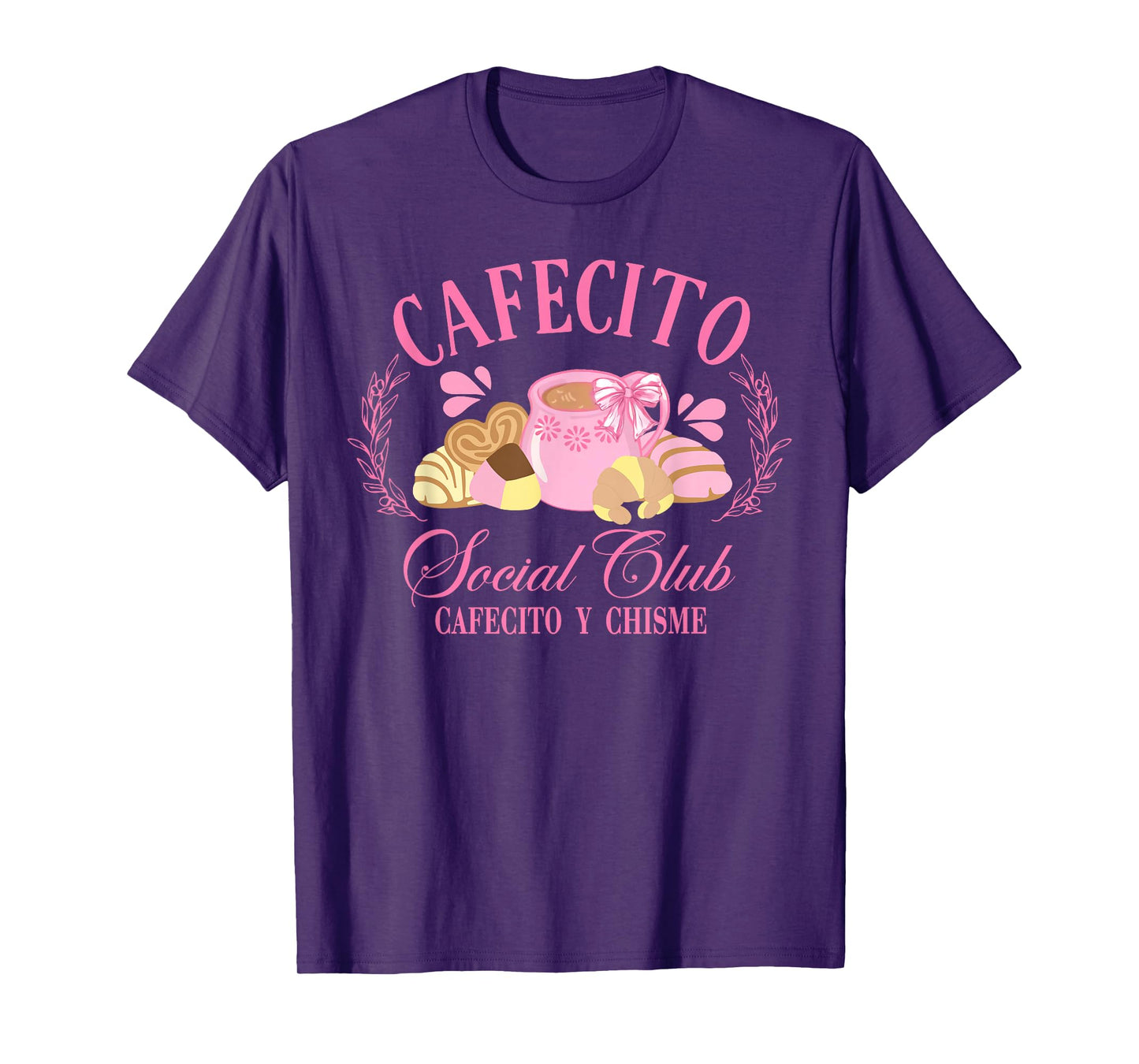 Retro Cafecito Mexican Conchas Social Club Cafecito Y Chisme T-Shirt