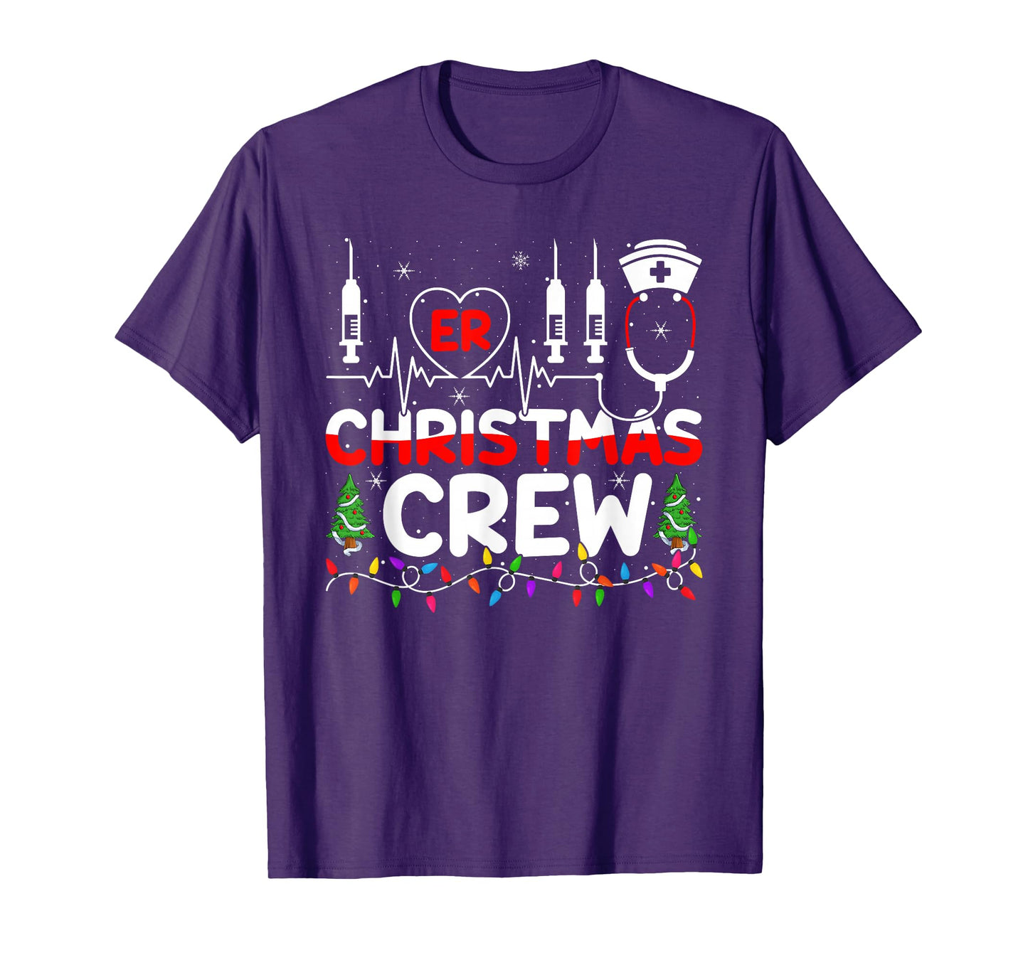 ER Nurse Christmas Crew Emergency Nurse Medical Nursing Xmas T-Shirt