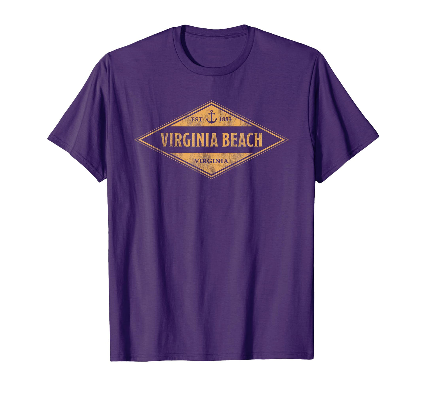 Virginia Beach Virginia Souvenir Vacation Vintage Badge T-Shirt