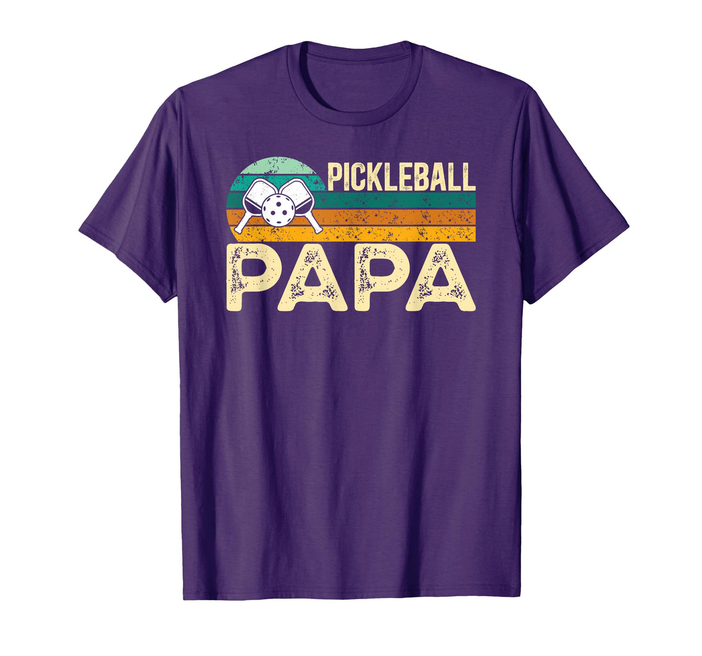 Pickleball Papa Retro Pickleball Player Papa Grandpa T-Shirt