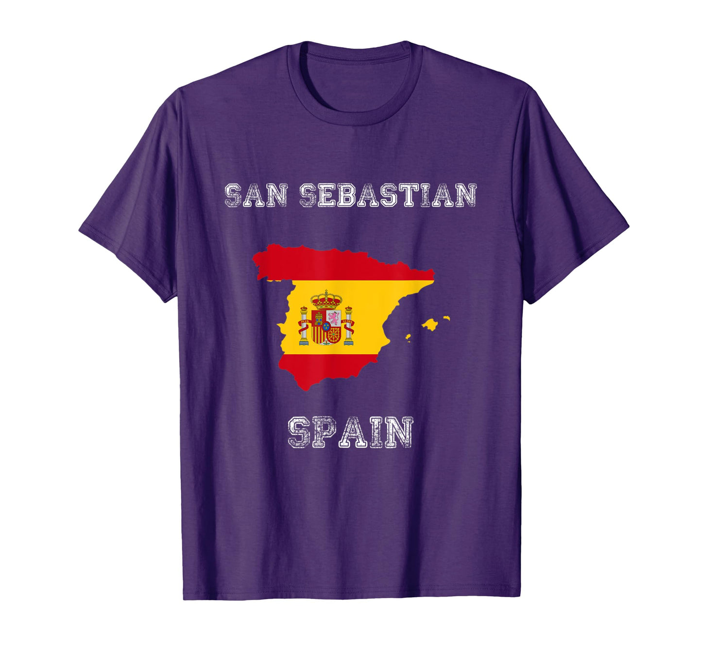 Retro San Sebastian Spain Distressed Spain Flag T-Shirt