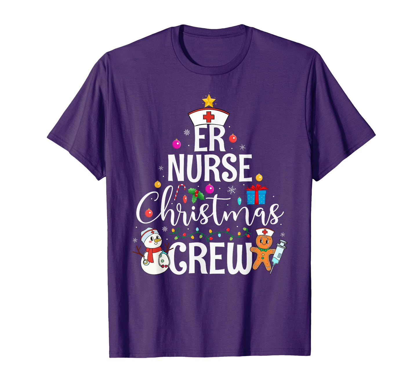 ER Nurse Christmas Crew Nursing Men Women Nurse Medical Xmas T-Shirt