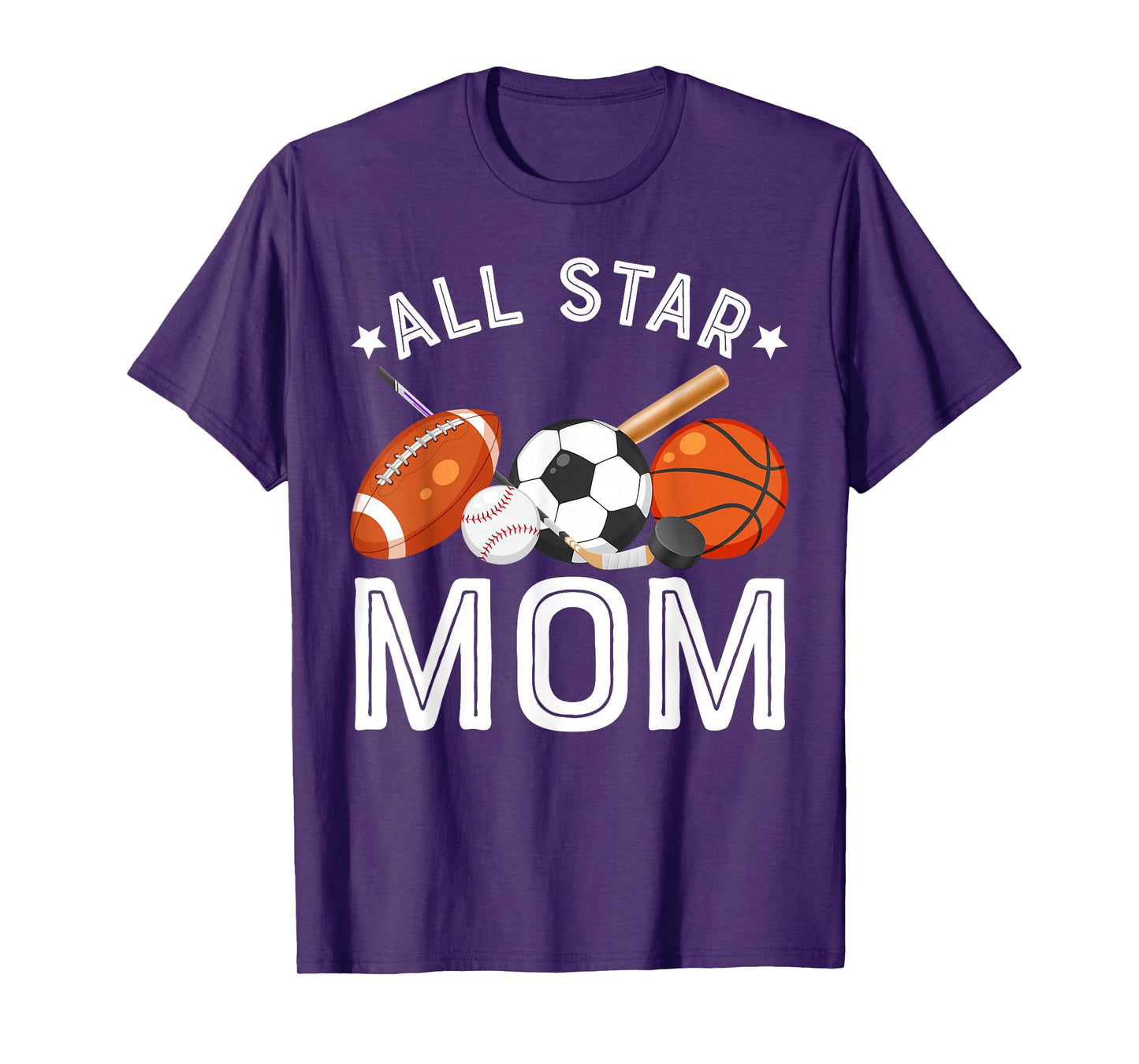 All Star Mom Of The Birthday Boy Basketball Soccer Sport T-Shirt